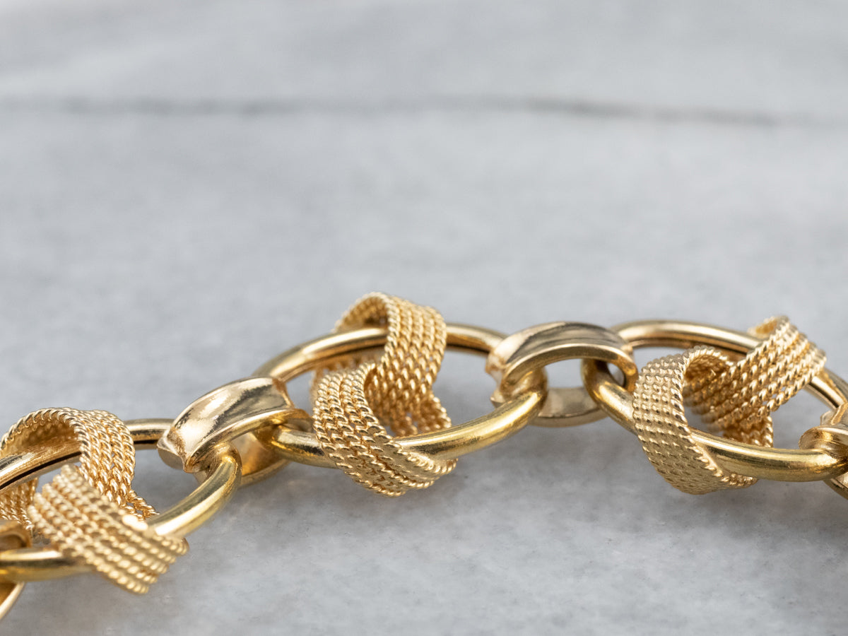 18K Gold Fancy Link Bracelet