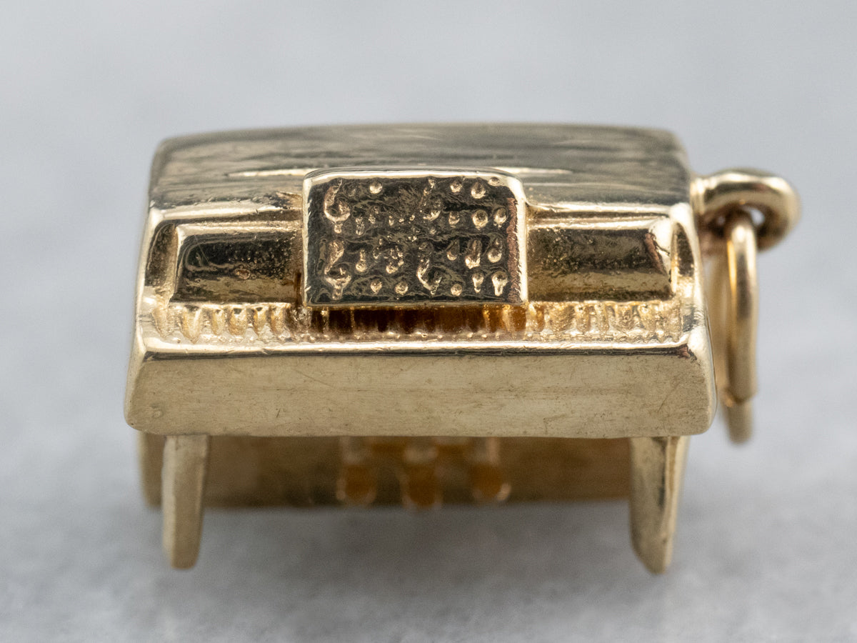 14K Gold Piano Charm
