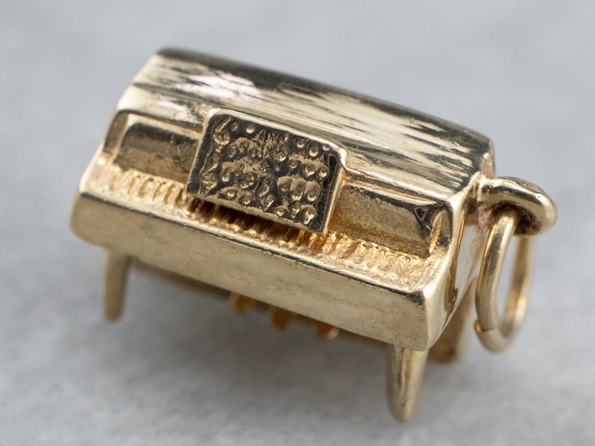 14K Gold Piano Charm