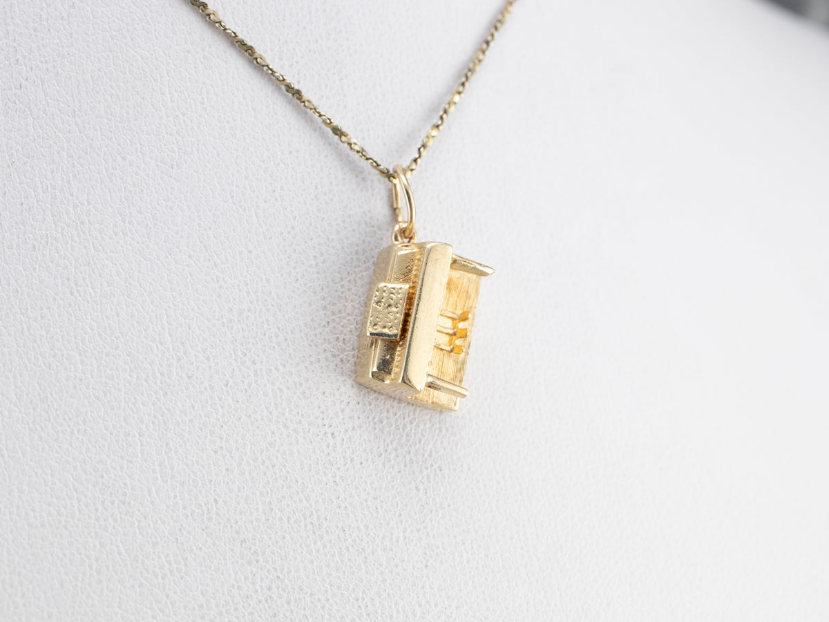 14K Gold Piano Charm