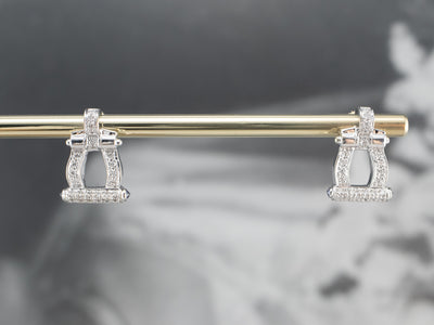 Diamond 18K White Gold Drop Earrings