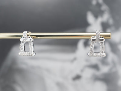 Diamond 18K White Gold Drop Earrings