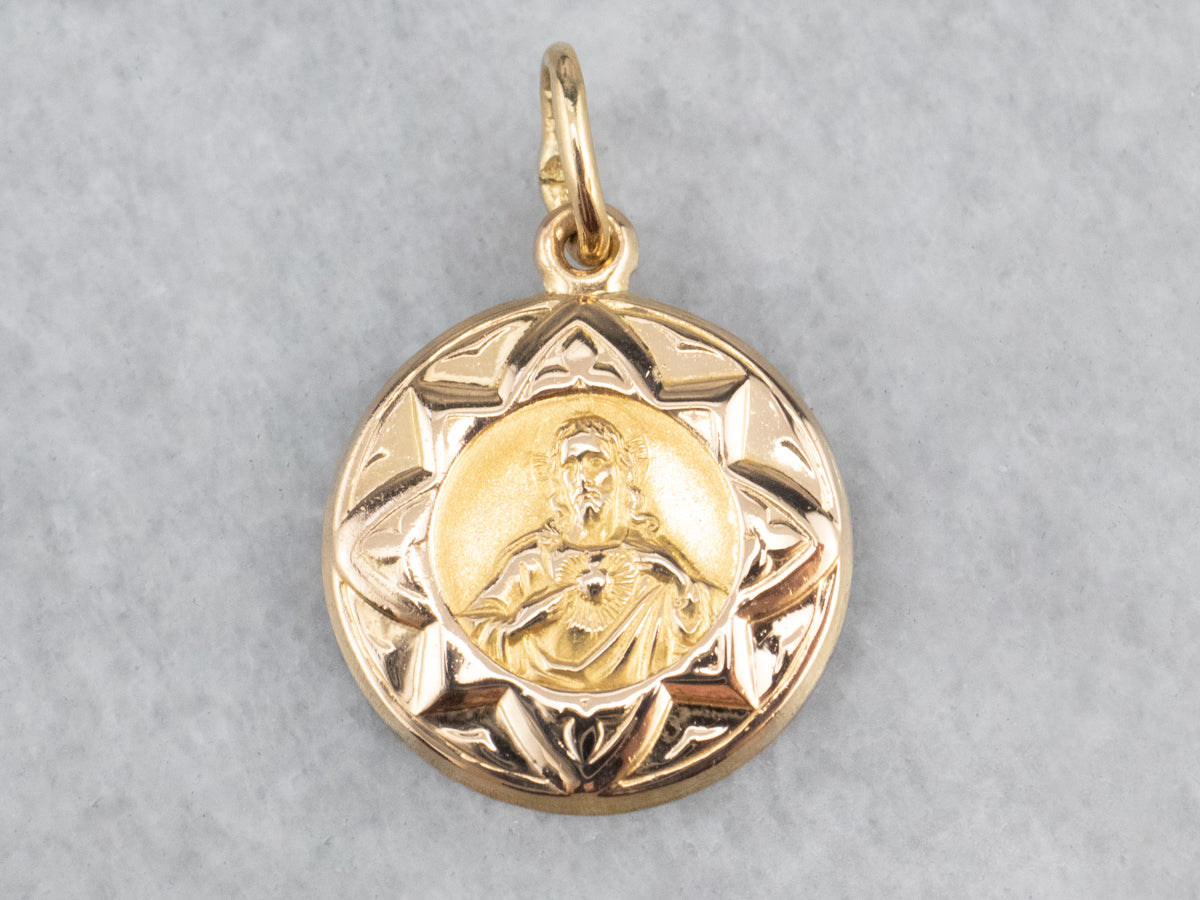 Vintage Religious Jesus Medallion