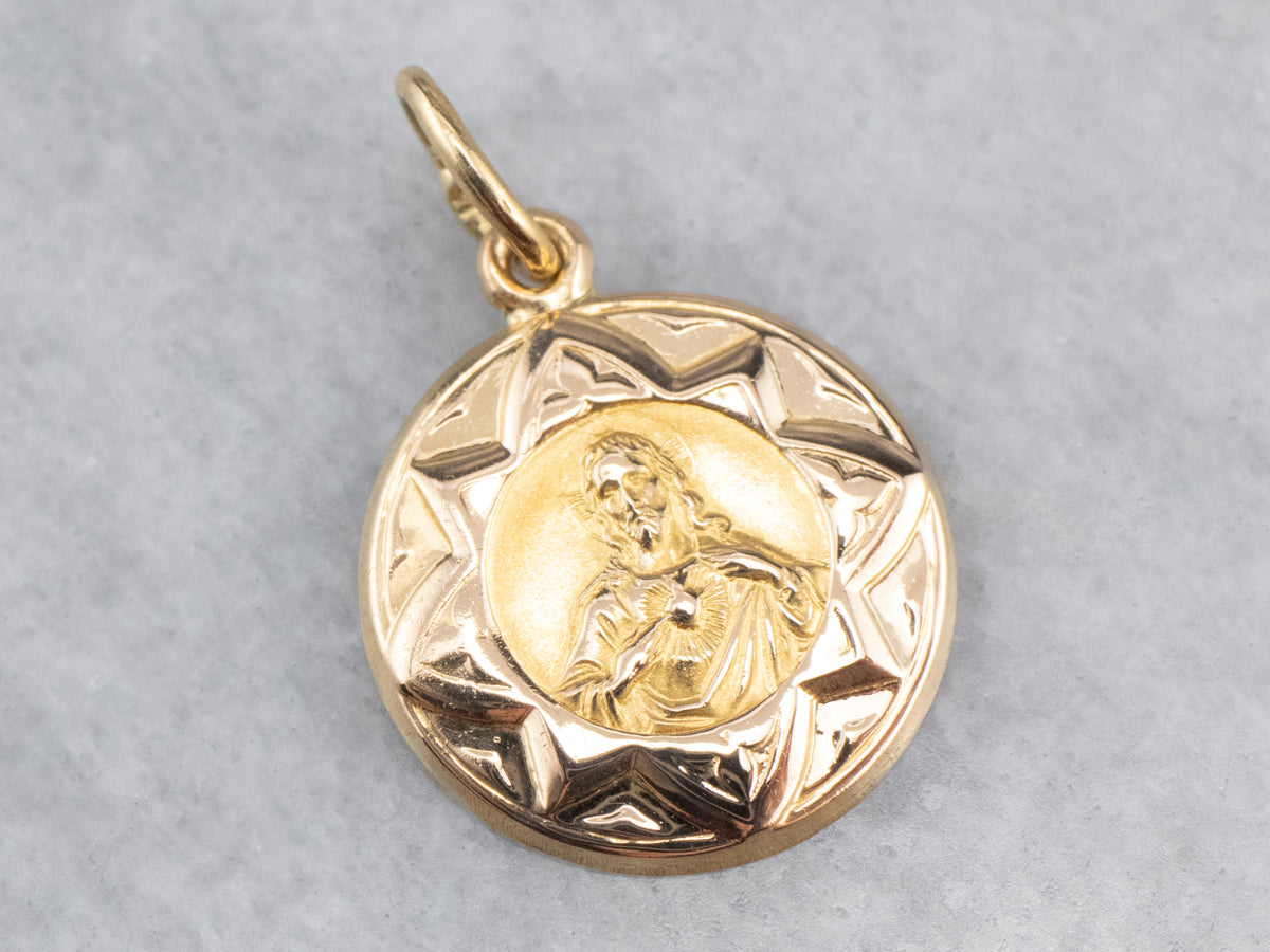 Vintage Religious Jesus Medallion