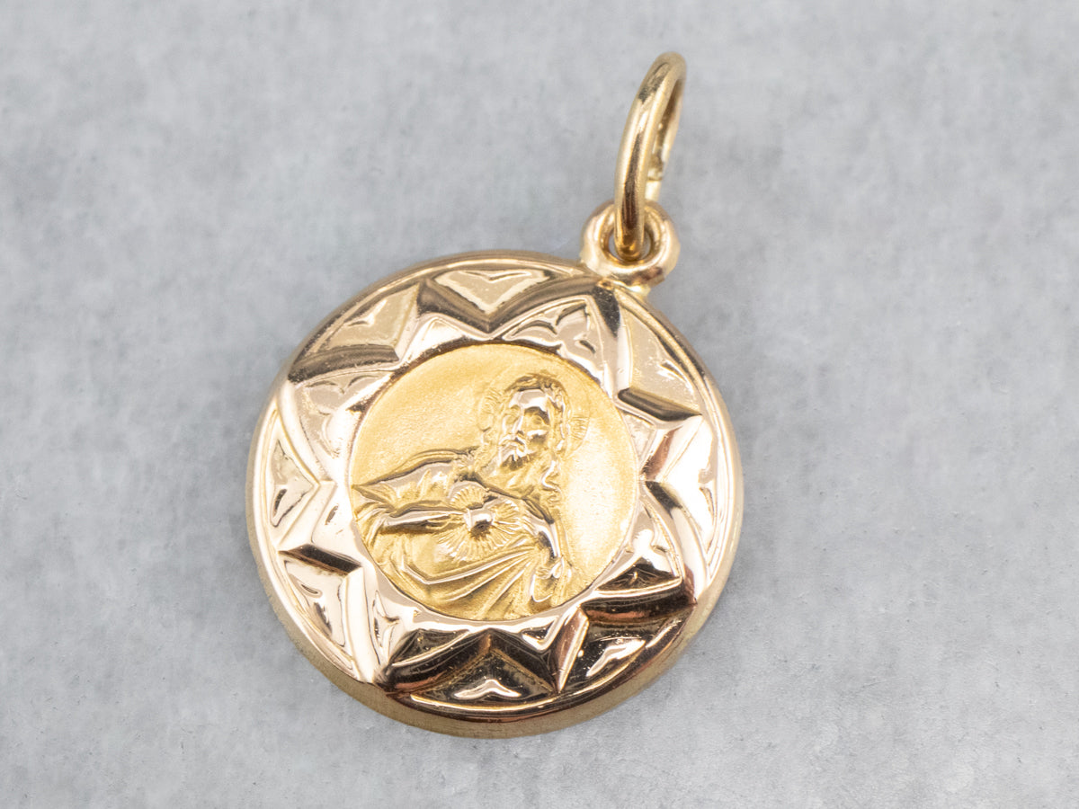 Vintage Religious Jesus Medallion