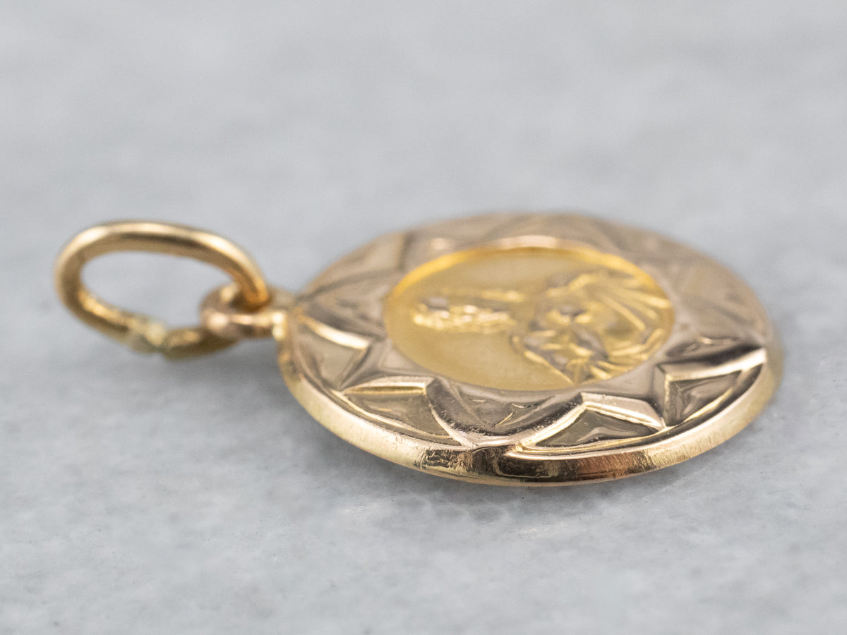 Vintage Religious Jesus Medallion
