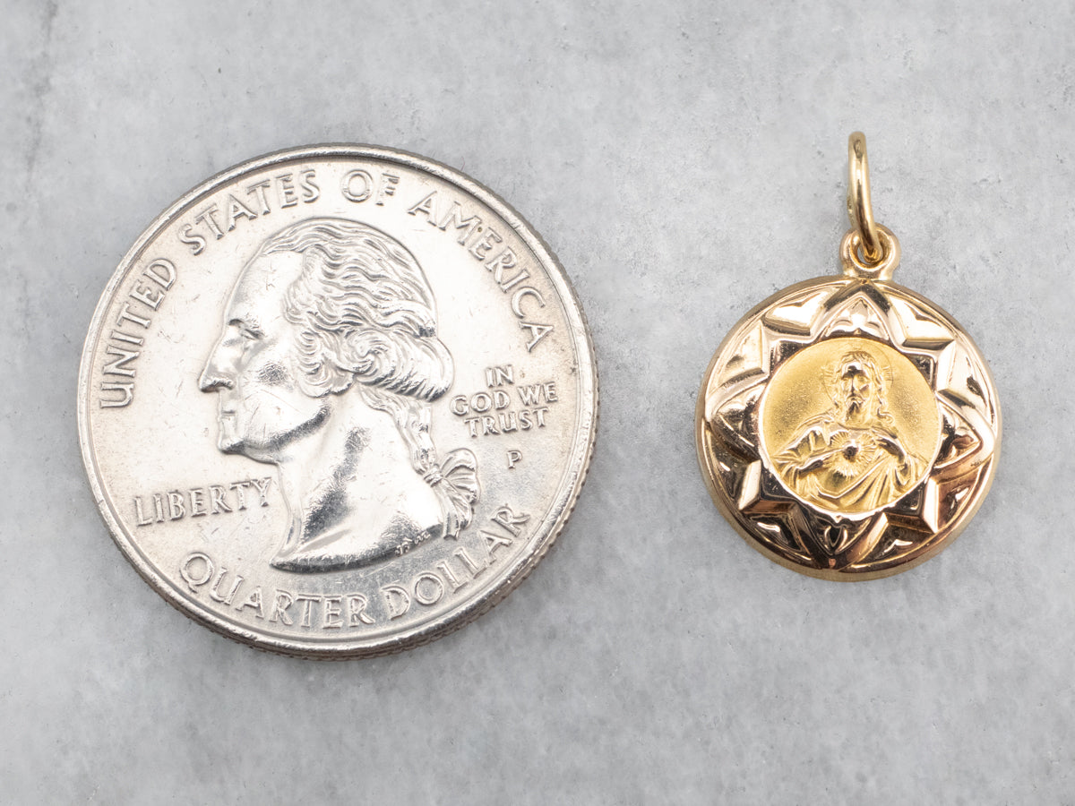 Vintage Religious Jesus Medallion