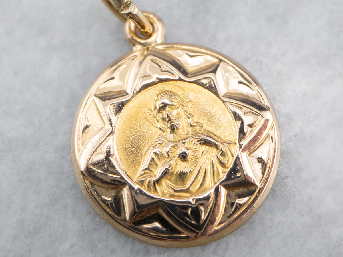 Vintage Religious Jesus Medallion