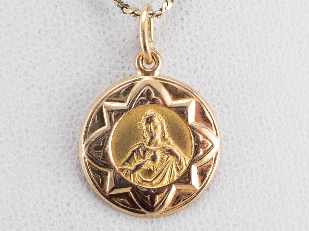 Vintage Religious Jesus Medallion