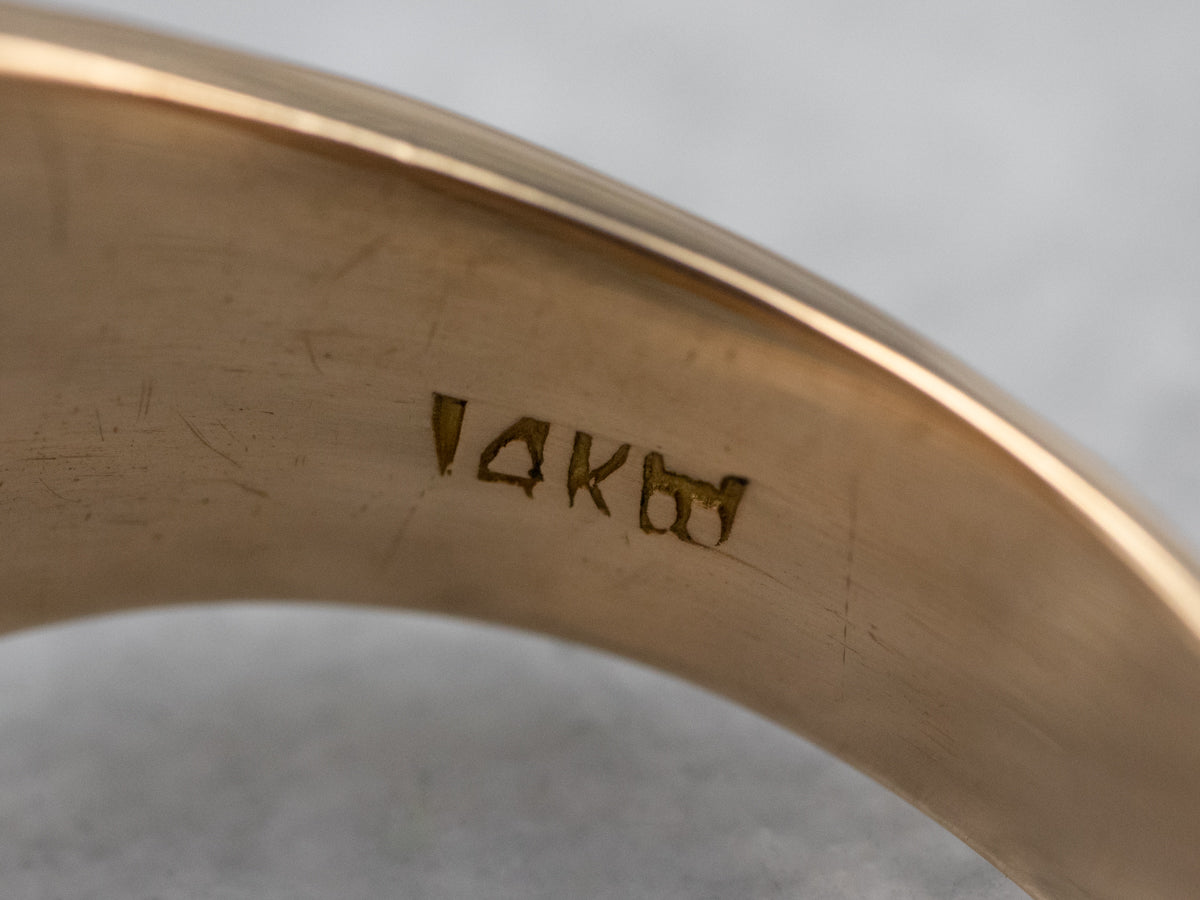 Old Mine Cut Diamond Masonic Ring