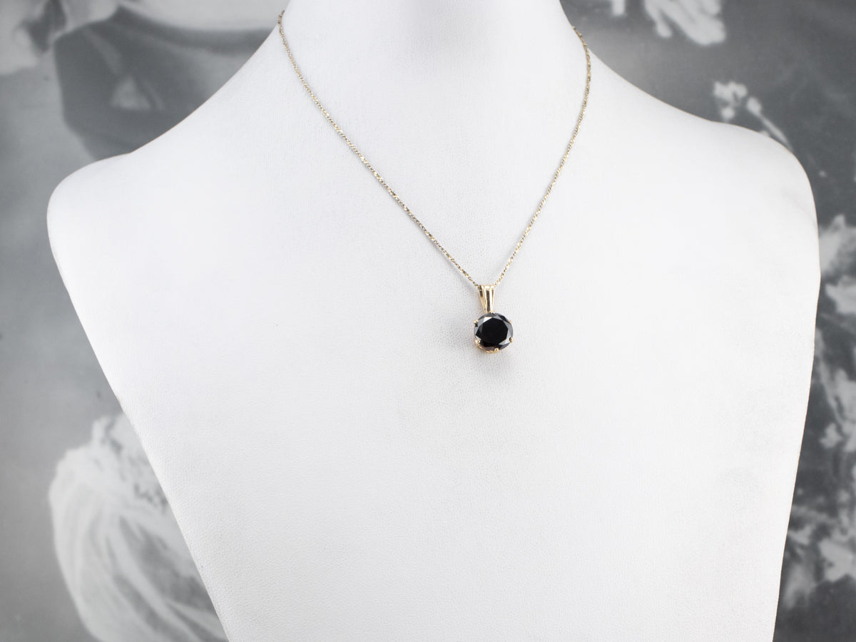 Colgante Solitario Granate Oro Amarillo