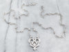 18K White Gold Modern Diamond Necklace
