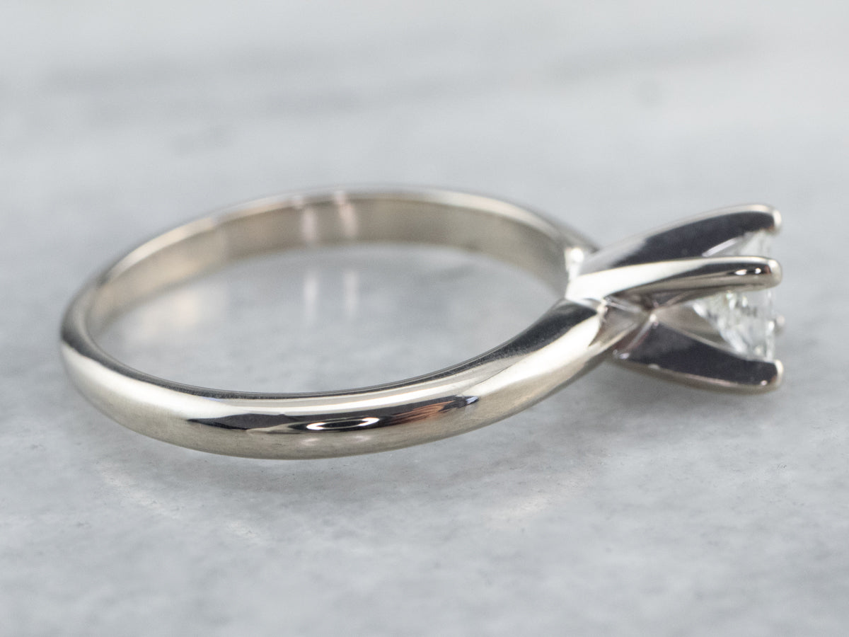 White Gold Princess Cut Diamond Engagement Ring