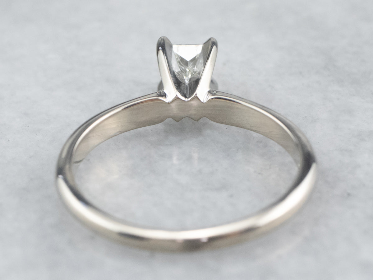 White Gold Princess Cut Diamond Engagement Ring