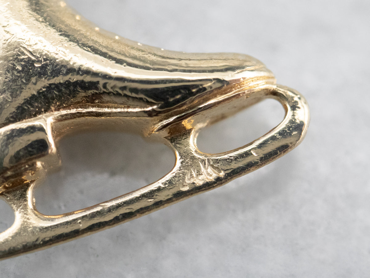 14K Gold Ice Skate Charm