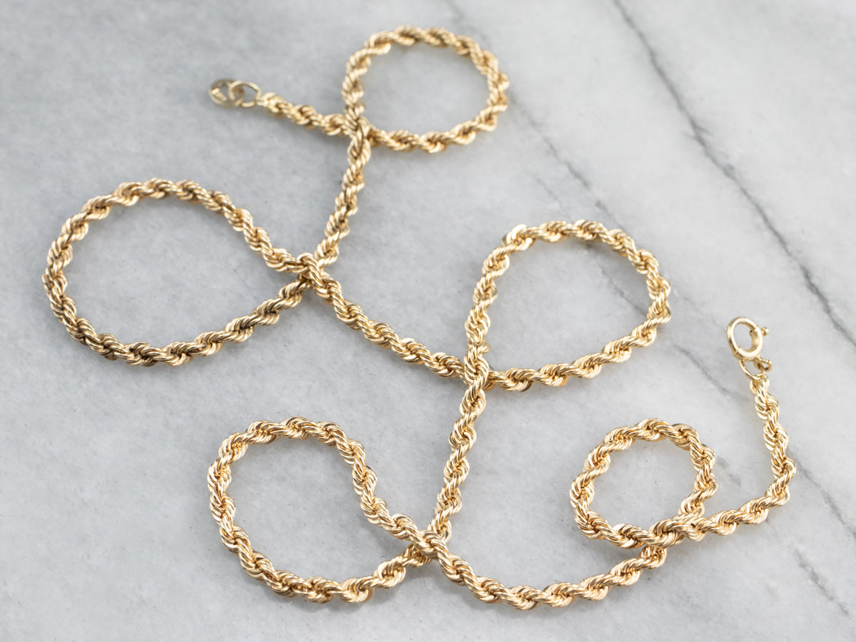 Yellow Gold Rope Twist Chain
