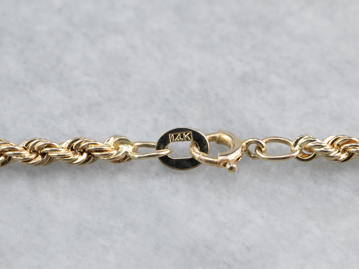 Yellow Gold Rope Twist Chain