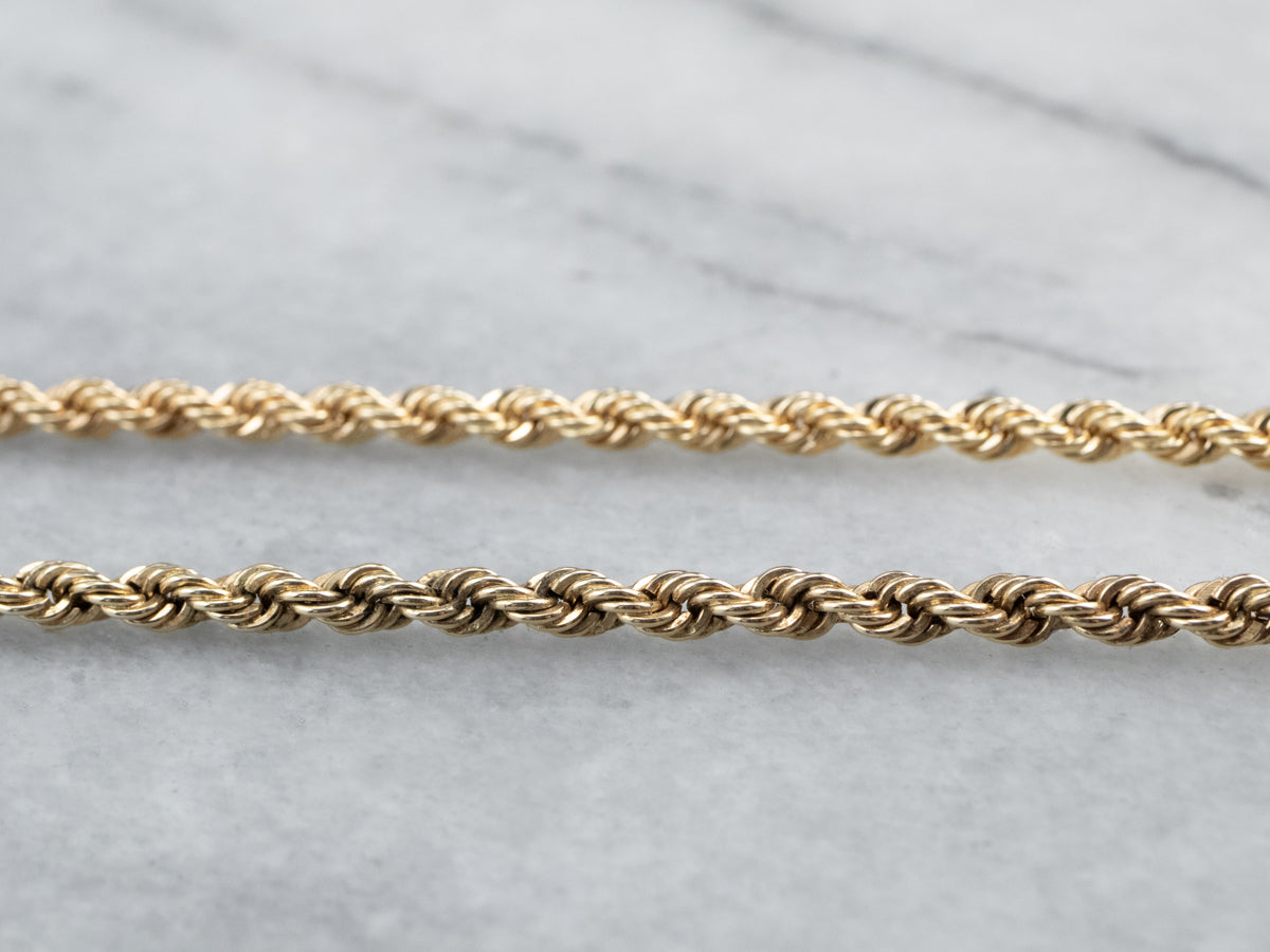 Yellow Gold Rope Twist Chain