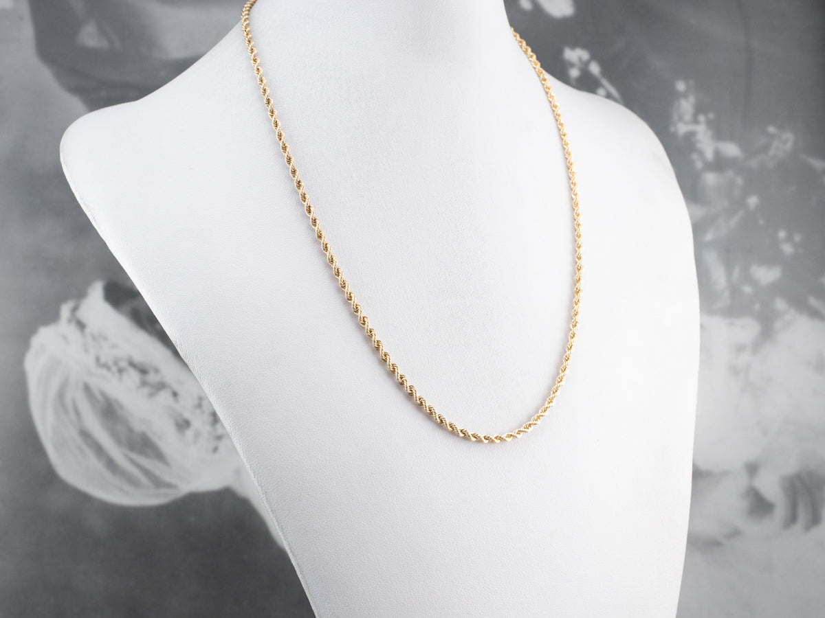 Yellow Gold Rope Twist Chain