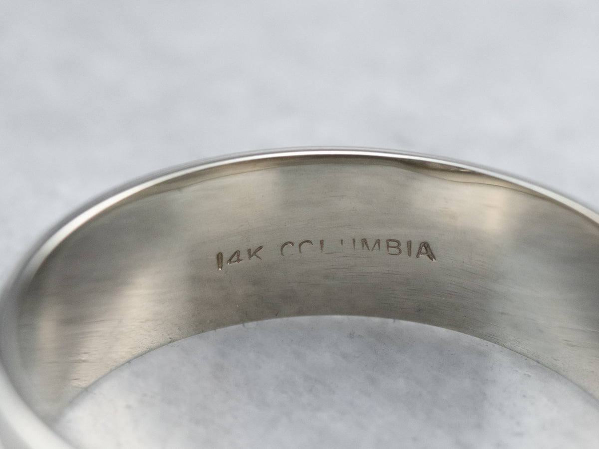 White Gold Pattern Band