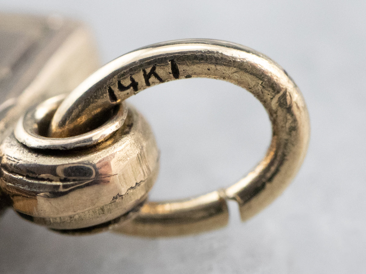 Gold Happy Birthday Card Charm