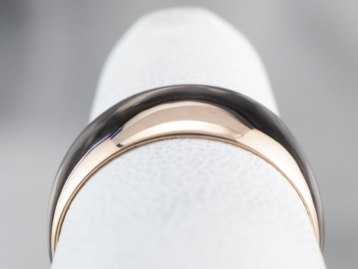 Antique Wide Rose Gold Band