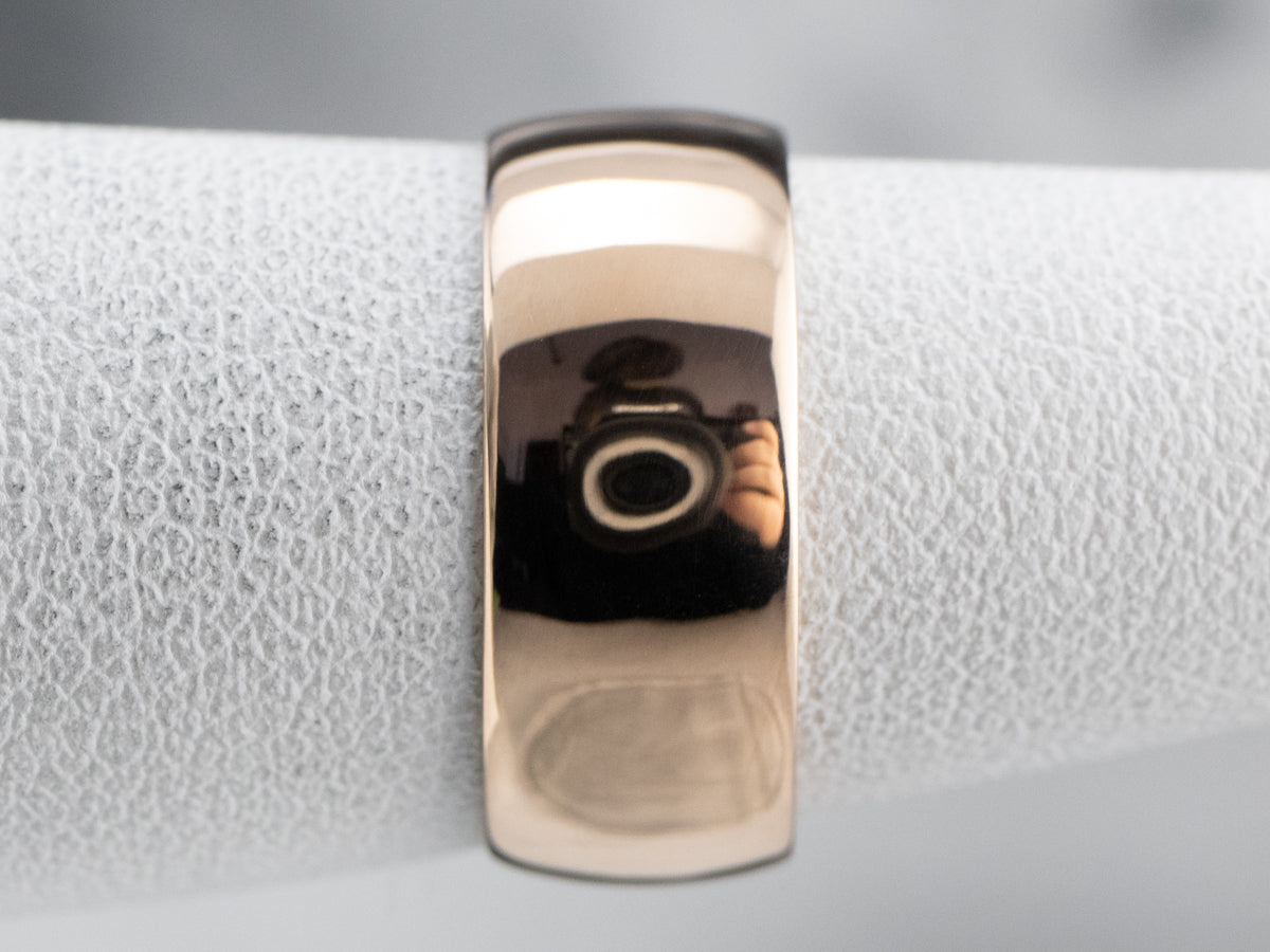 Antique Wide Rose Gold Band