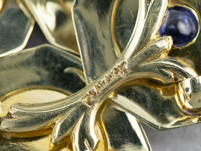 Art Deco Sapphire Cabochon Cufflinks