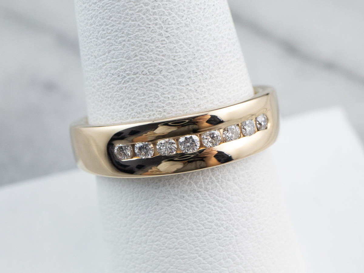 Channel Set Diamond Unisex Band