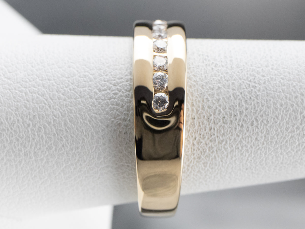 Channel Set Diamond Unisex Band