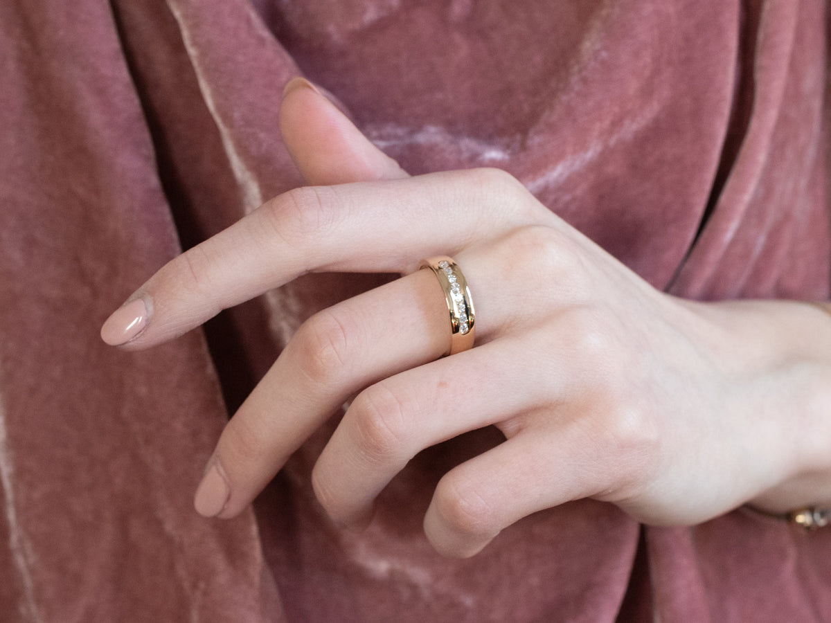 Channel Set Diamond Unisex Band