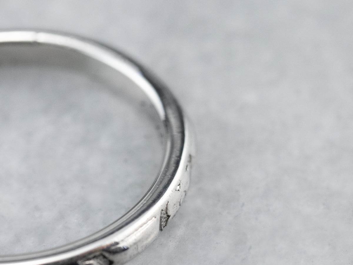 1930's Platinum Line Pattern Band