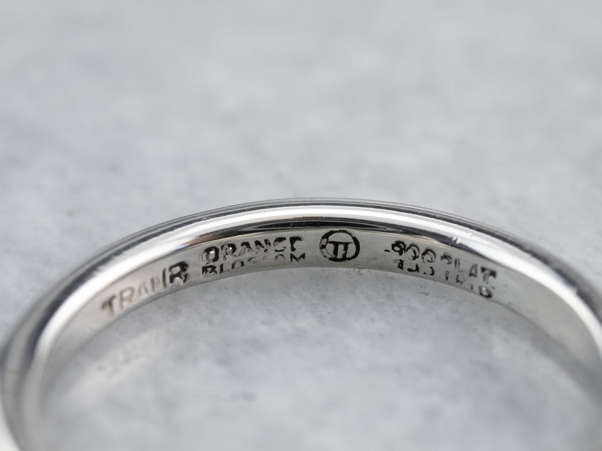 1930's Platinum Line Pattern Band