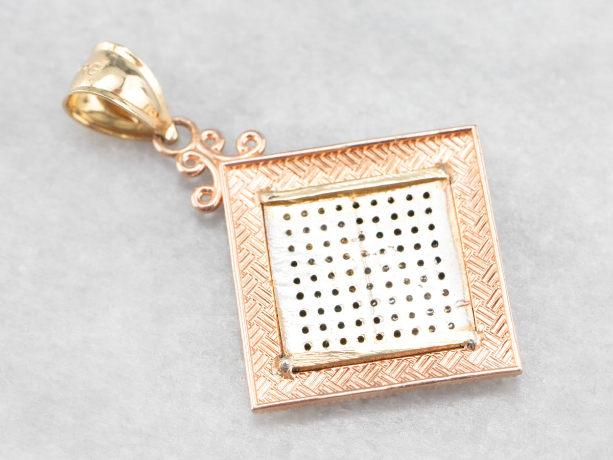 Black and White Diamond Pendant