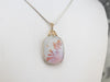 Dendritic Agate and Seed Pearl Pendant