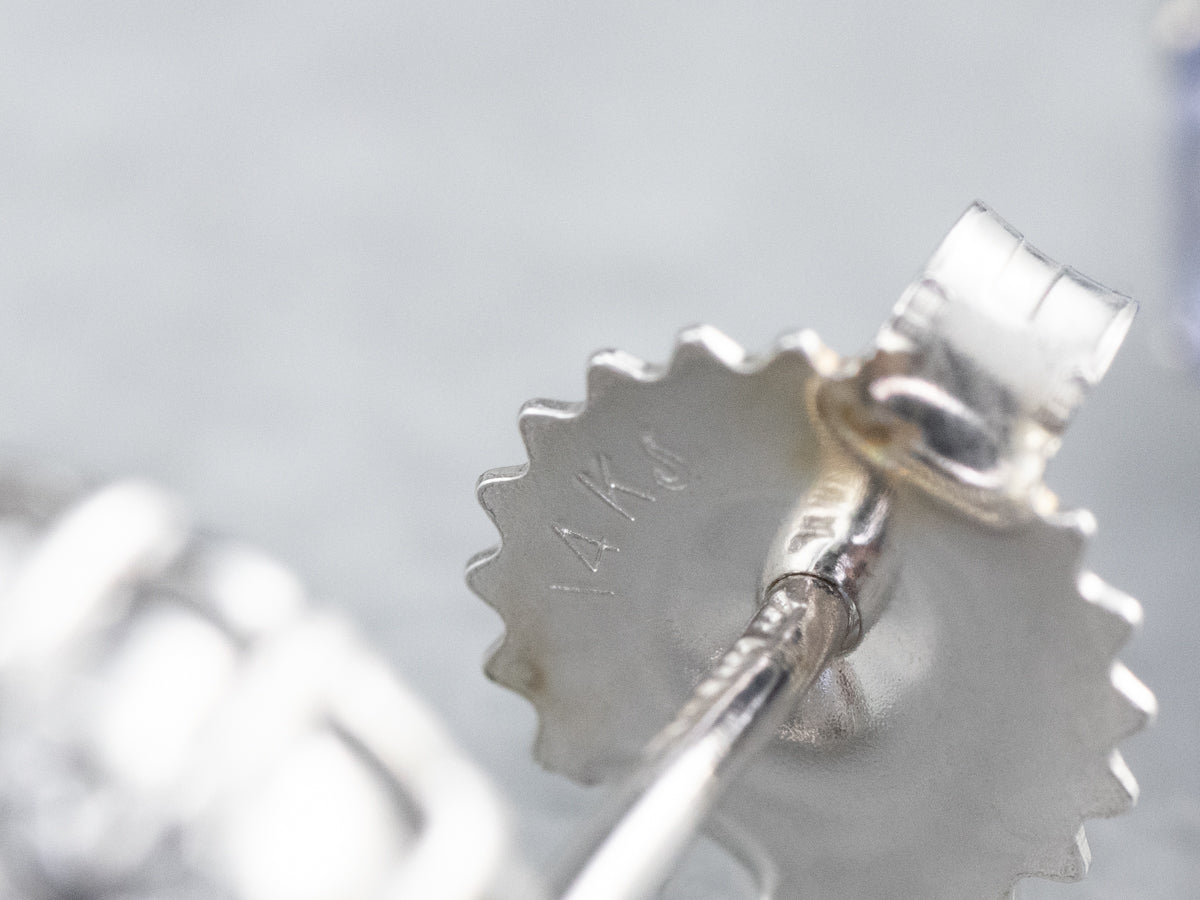 Tanzanite and Diamond Stud Earrings