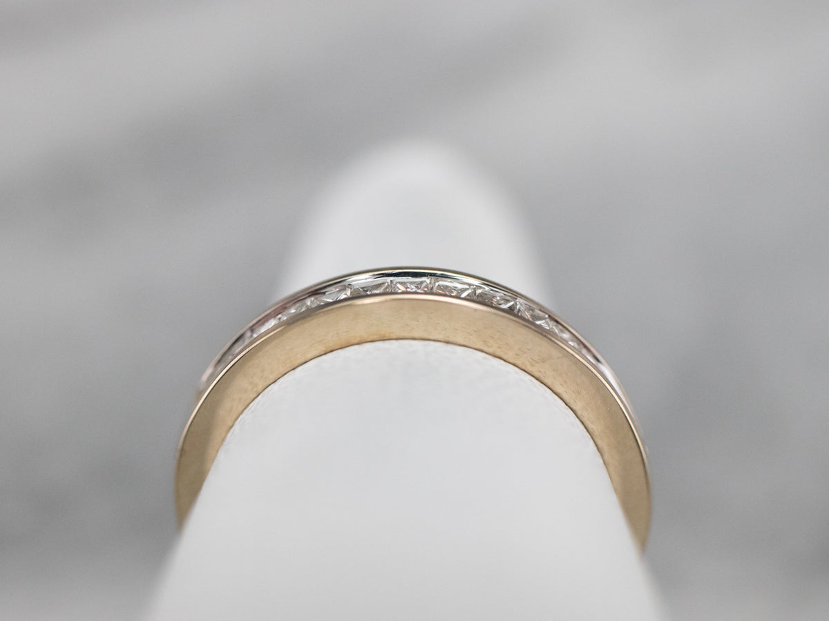 White Gold Princess Cut Diamond Band