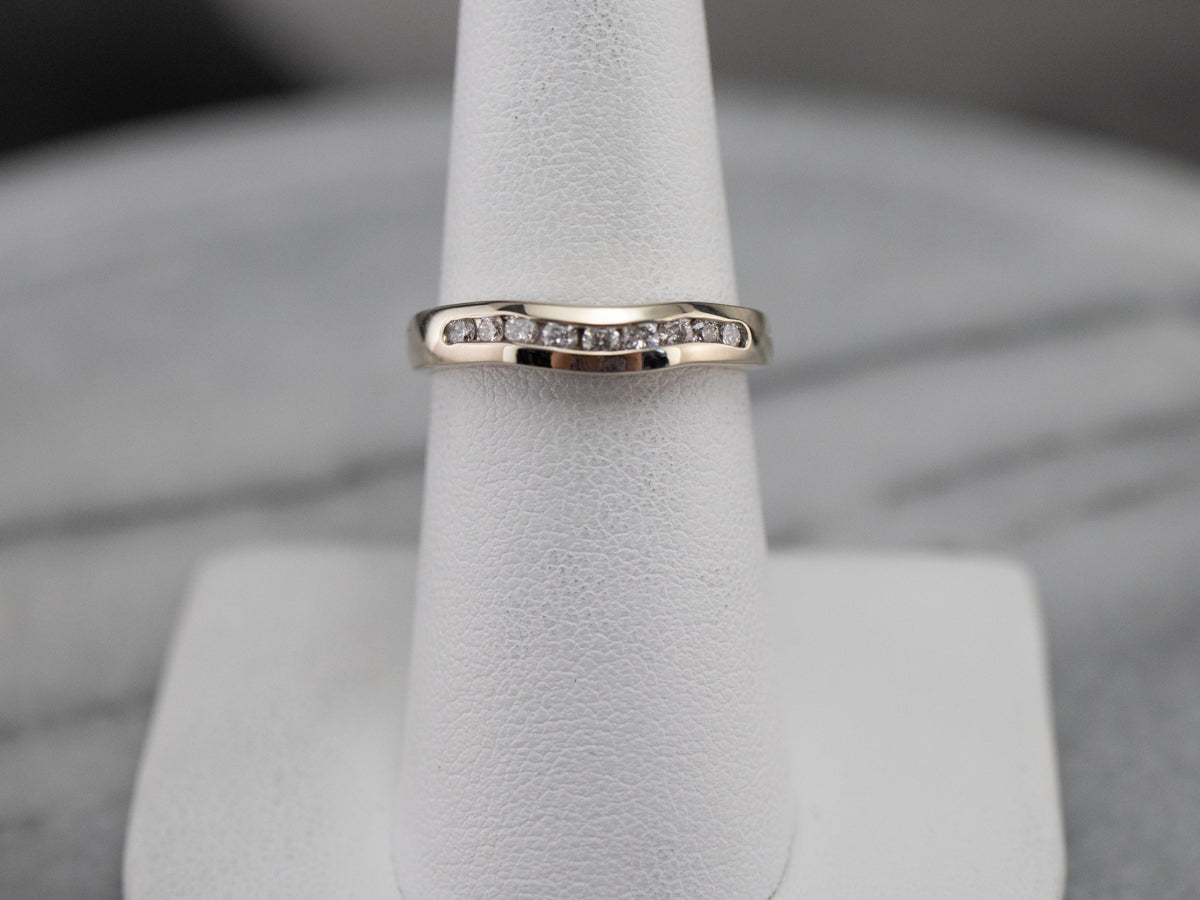 Curved Channel Set Diamond Band