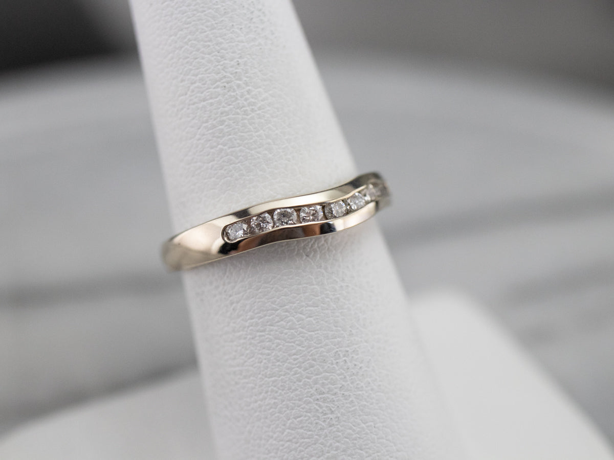 Curved Channel Set Diamond Band