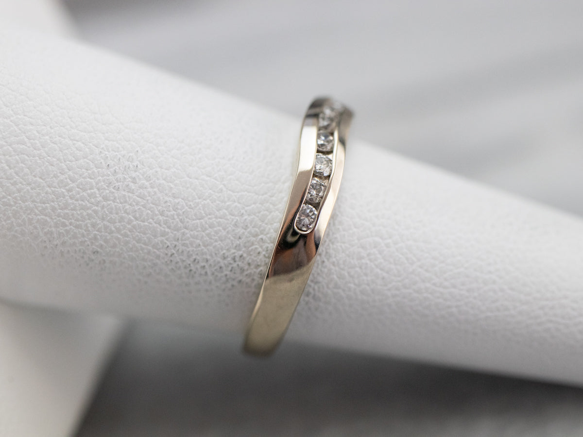 Curved Channel Set Diamond Band