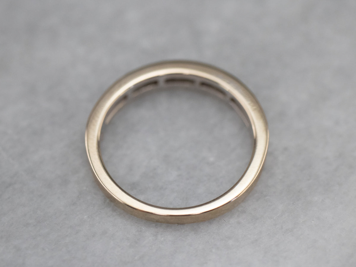 White Gold Princess Cut Diamond Band