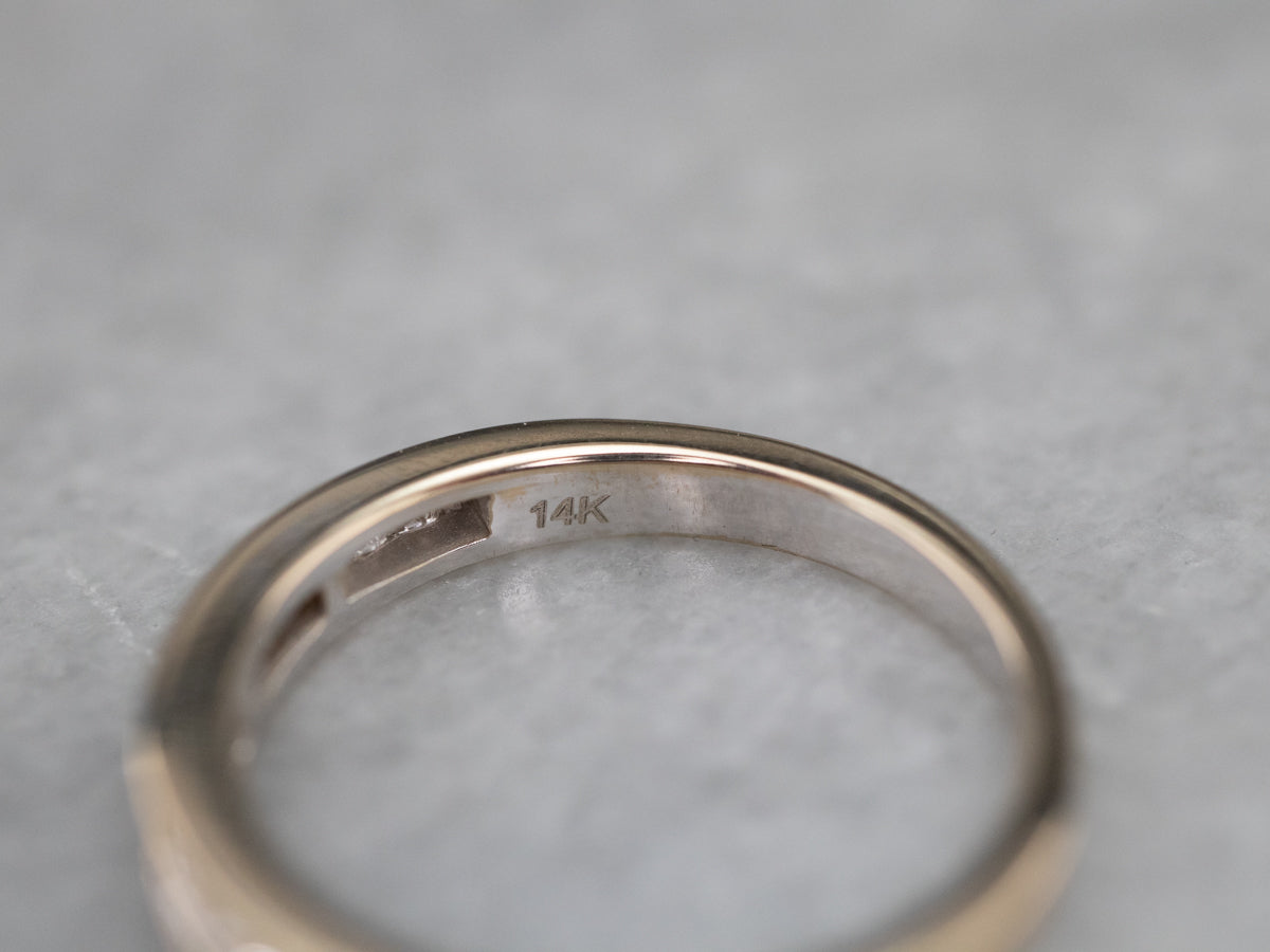 White Gold Princess Cut Diamond Band