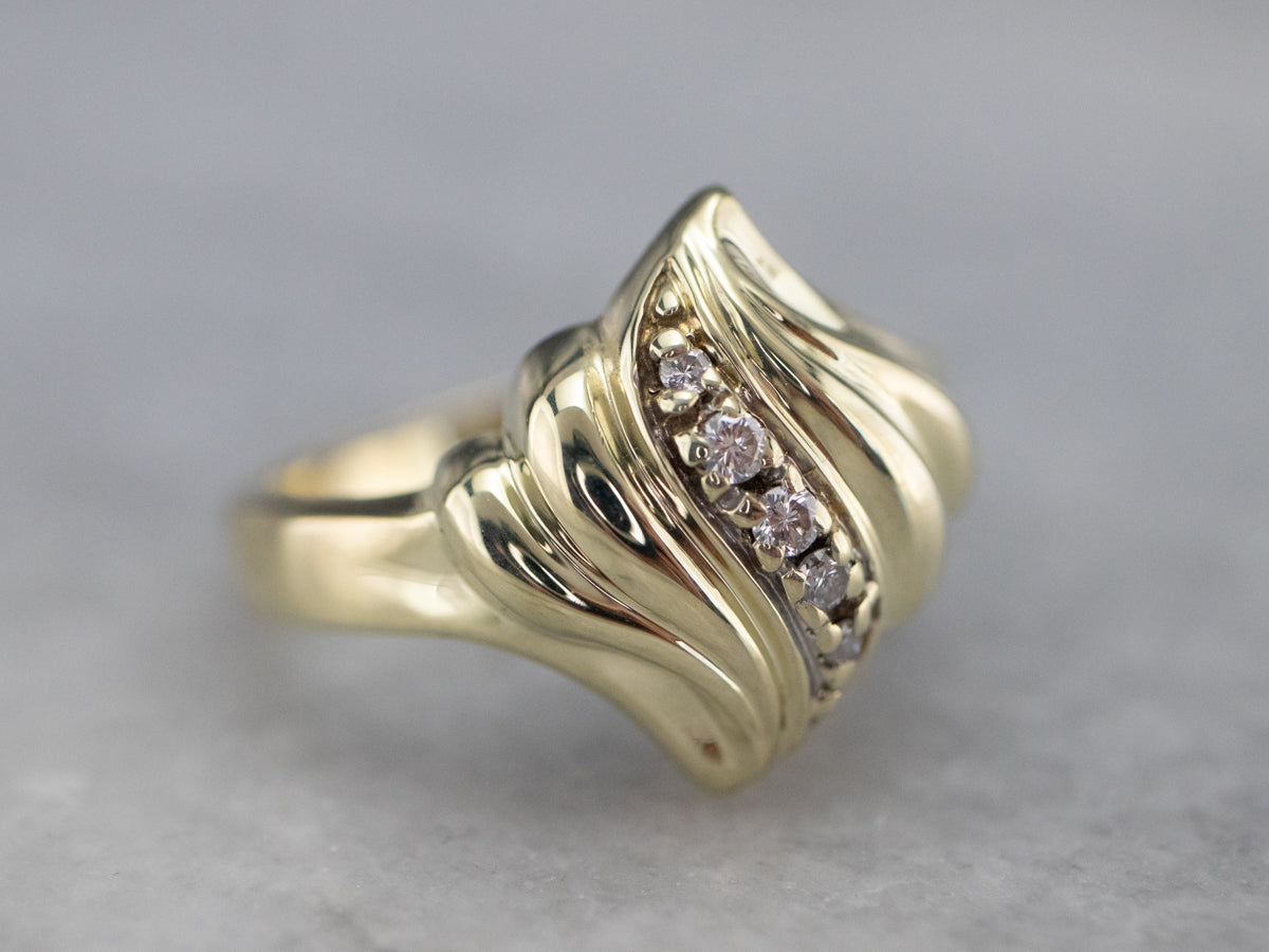 Yellow Gold Diamond Cocktail Ring
