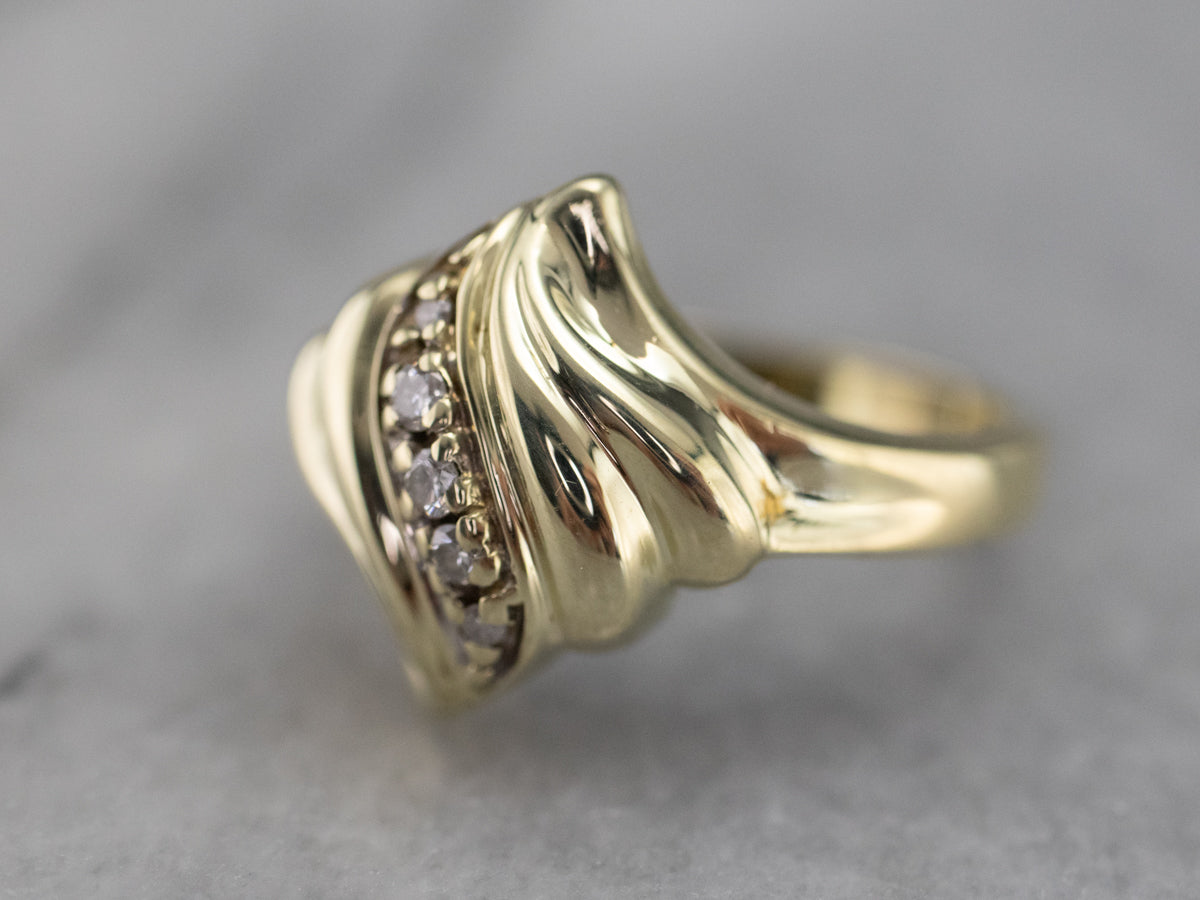 Yellow Gold Diamond Cocktail Ring