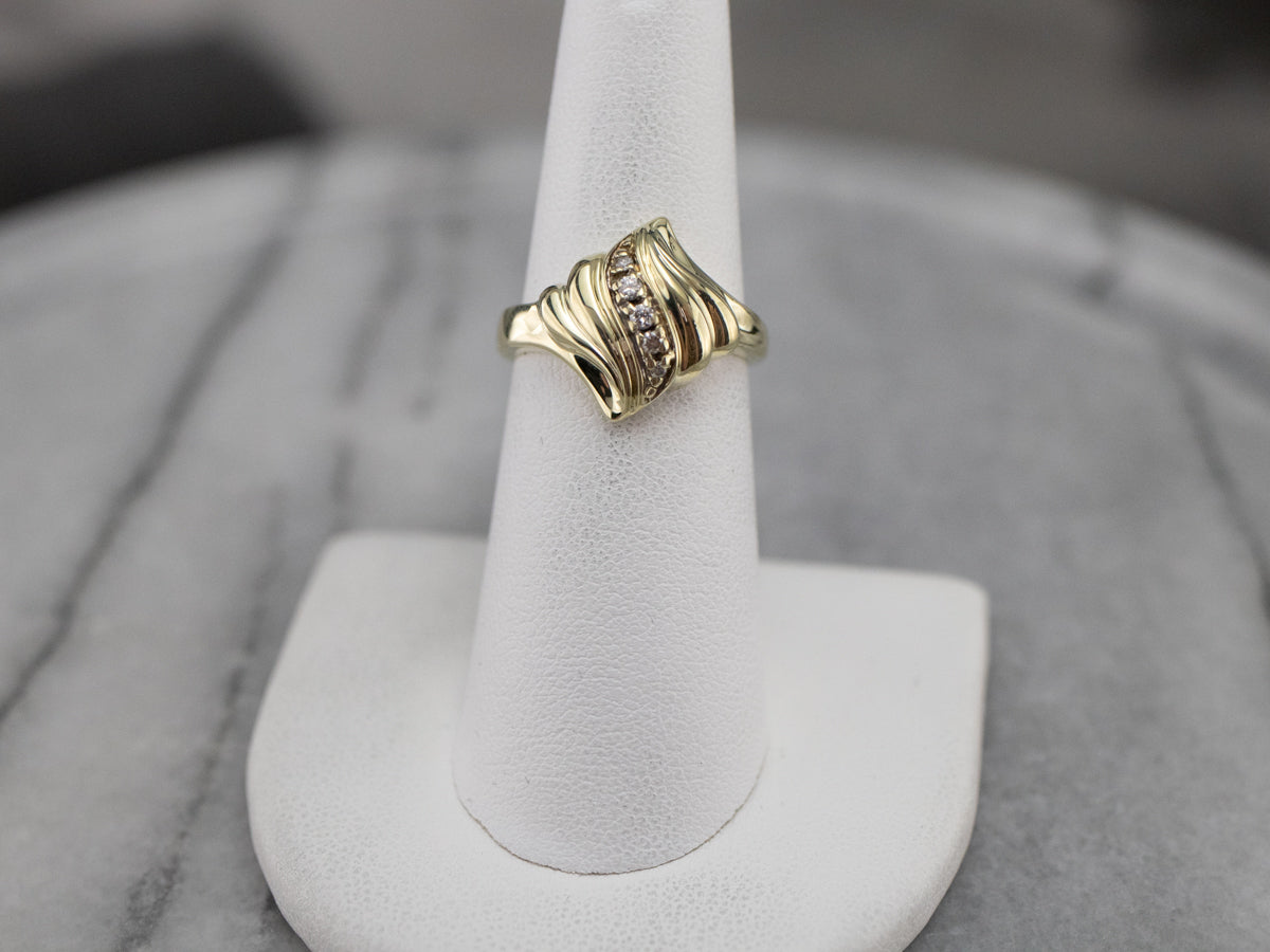 Yellow Gold Diamond Cocktail Ring