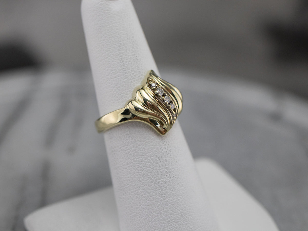 Yellow Gold Diamond Cocktail Ring