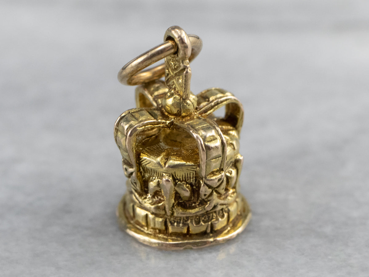 Vintage Crown Gold Charm