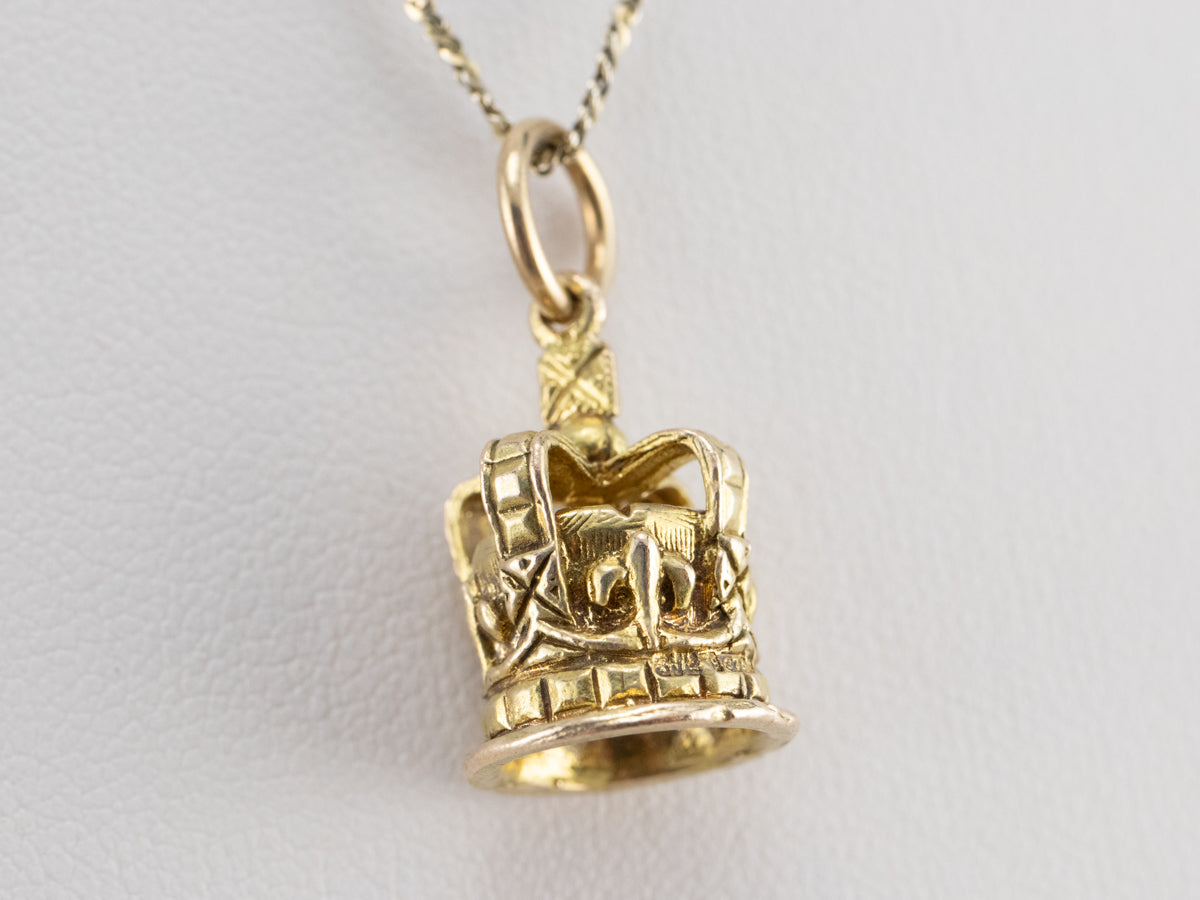 Vintage Crown Gold Charm