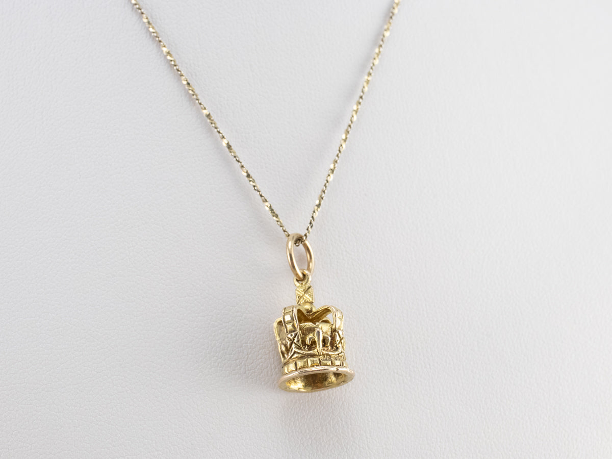 Vintage Crown Gold Charm