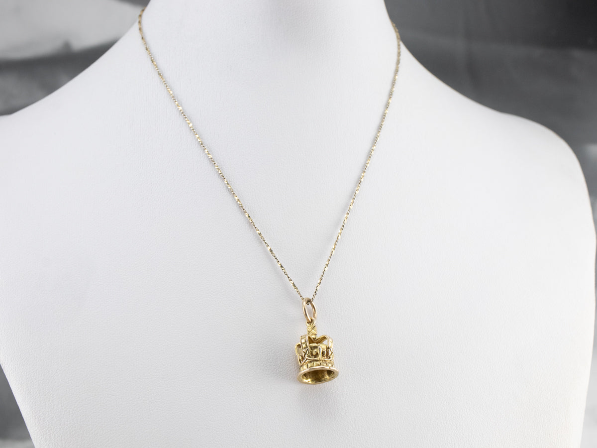 Vintage Crown Gold Charm